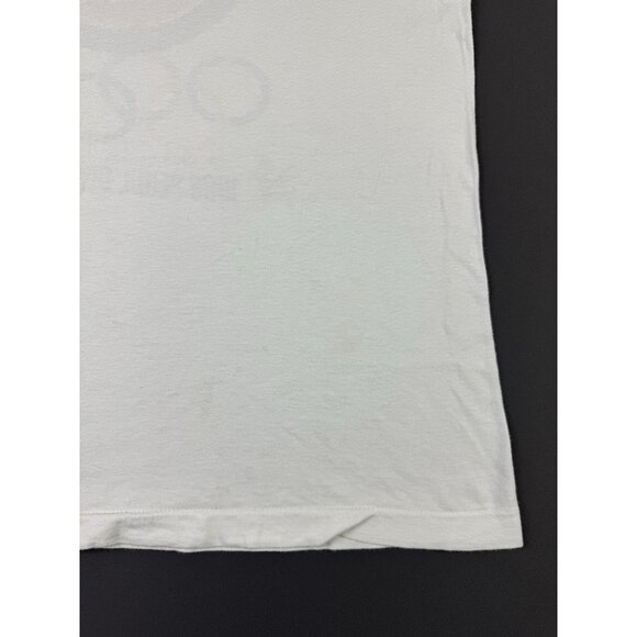 Rare Vintage 80s 1988 Seoul Korea Olympics Sport White Shirt Thrashed Paint Art - Picture 9 of 11